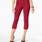 Alfani Women's Tummy Control Pull on Capri Pants Red Size 18