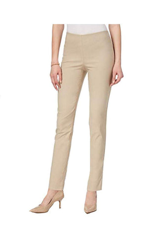 Charter Club Women's Tummy Control Ankle Pants Brown Size 10