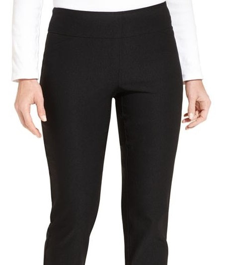 Charter Club Women's Cambridge Tummy Control Pull On Pants Black Size 28W