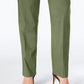 JM Collection Women's Tummy Control Slim Leg Pants Green Size Petite Small