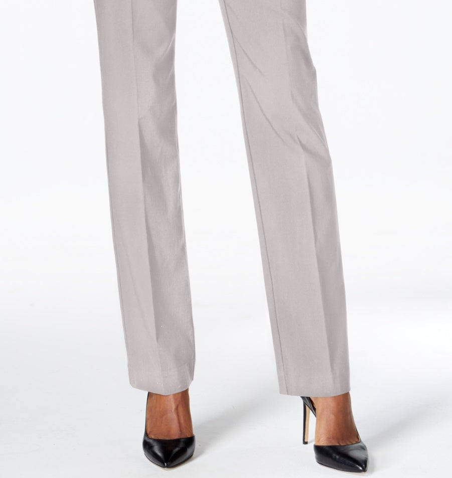 JM Collection Women's Tummy Control Curvy Fit Pants Gray Size 14X4
