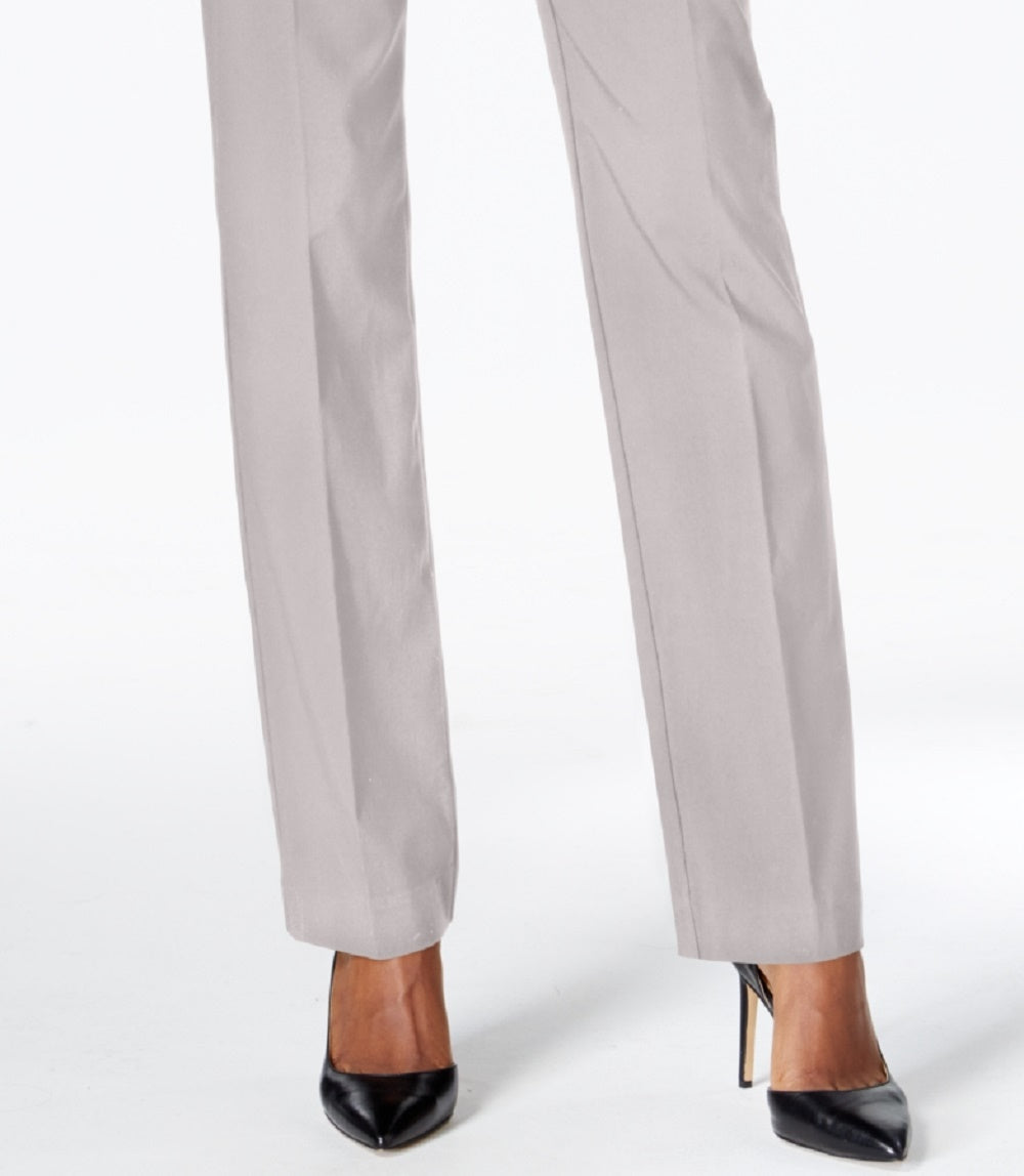 JM Collection Women's Tummy Control Curvy Fit Pants Gray Size 16X4.5