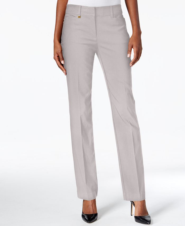 JM Collection Women's Tummy Control Curvy Fit Pants Gray Size 22X5