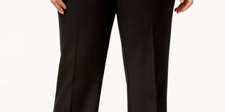 Alfani Women's Curvy Bootcut Tummy Control Pants Black Size 24W