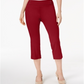 JM Collection Women's Embellished Pull On Capri Pants Red Size XX-Large