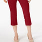 JM Collection Women's Embellished Pull On Capri Pants Red Size XX-Large