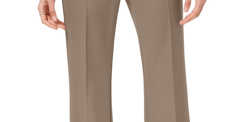 Alfani Women's Curvy Bootcut Pants Brown Size 2