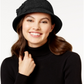 Nine West Women's Felt Self Flower Cloche Black Size Regular