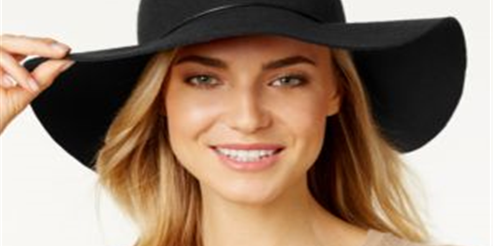 Nine West Women's Metallic Tube Floppy Hat Black Size Regular