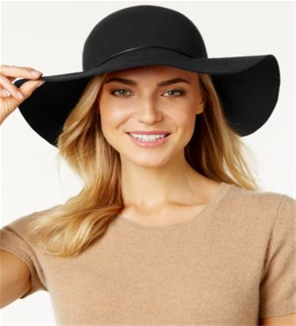 Nine West Women's Metallic Tube Floppy Hat Black Size Regular