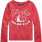 Polo Ralph Lauren Toddler Girl's Sailing Club Cotton Jersey T-Shirt Red Size 2T
