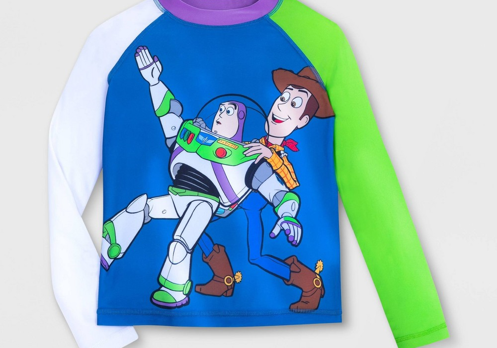 Boys' Disney Toy Story Swim Rash Guard Swimsuit Top - 9-10 - Disney Store