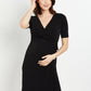Motherhood Maternity Women's Wrap Dress Black Size Large