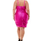 Emerald Sundae Women's Draped Neck Shirred Dress Pink Size 14