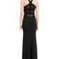 Emerald Sundae Women's Sheer Sleeveless V Neck Full Length Evening Mermaid Dress Black Size X-Small
