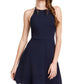 Emerald Sundae Women's Sleeveless Short Fit Flare Dress Blue Size XX-Small