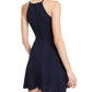 Emerald Sundae Women's Sleeveless Short Fit Flare Dress Blue Size XX-Small