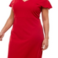 Emerald Sundae Women's Cold Shoulder Midi Dress Red Size 20W