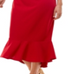Emerald Sundae Women's Cold Shoulder Midi Dress Red Size 20W