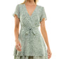 Emerald Sundae Junior's Printed A Line Dress Green Size 9