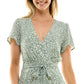 Emerald Sundae Junior's Printed A Line Dress Green Size 9