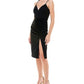 Emerald Sundae Junior's Shirred Bodycon Dress Black Size X-Large