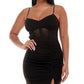 LNL Women's Ruched Sweetheart Neck Corset Minidress Black Size Medium