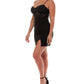 LNL Women's Ruched Sweetheart Neck Corset Minidress Black Size Medium