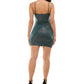 Emerald Sundae Women's Ruched Sparkle Body Con Minidress Green Size Large