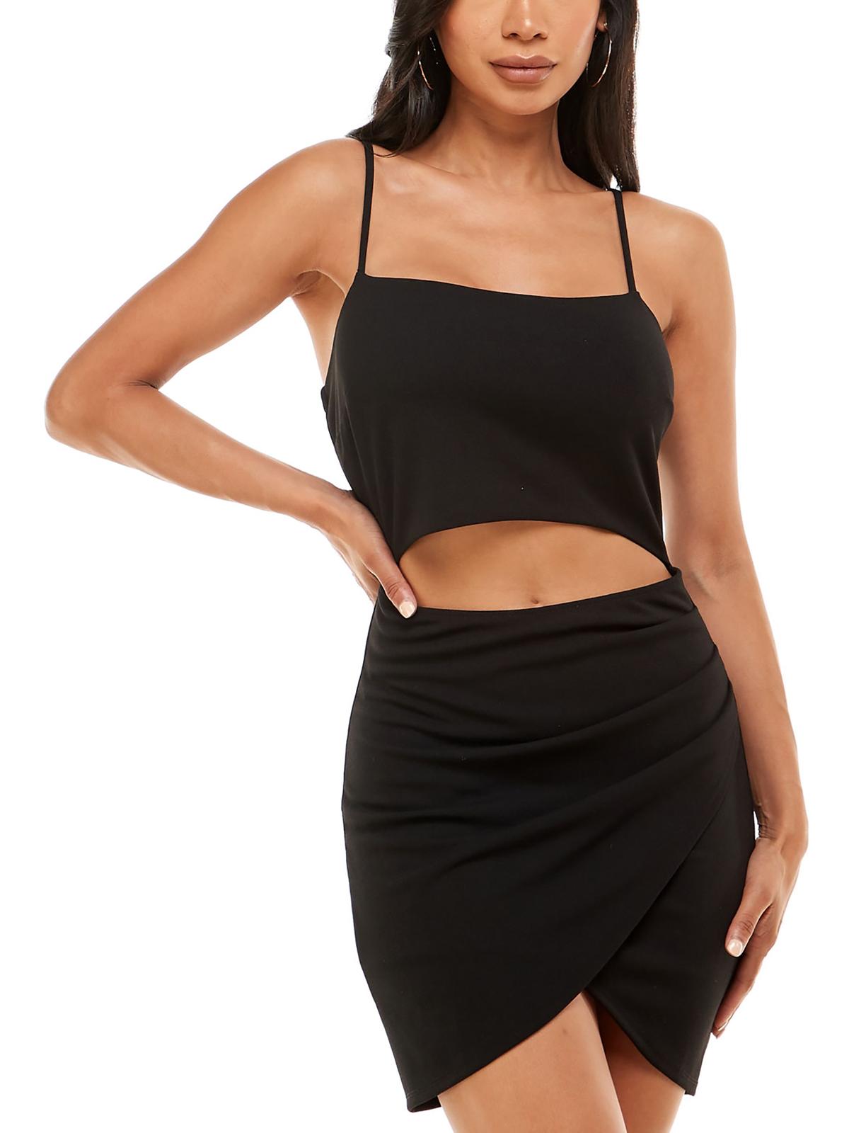 Emerald Sundae Junior's Cutout Bodycon Dress Black Size XX-Small