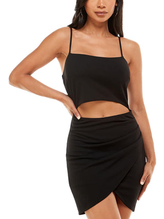 Emerald Sundae Junior's Cutout Bodycon Dress Black Size XX-Small