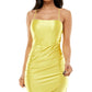 Emerald Sundae Women's Knit Glitter Sheath Dress Yellow Size X-Small