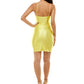 Emerald Sundae Women's Knit Glitter Sheath Dress Yellow Size X-Small
