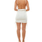 Emerald Sundae Junior's Open Back Glitter Dress White Size X-Large