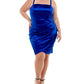 Emerald Sundae Women's Gathered Bodycon Dress Blue Size 22W