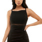 Emerald Sundae Junior's Open Back Bodycon Dress Black Size Large