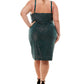 Emerald Sundae Women's V Neck Shimmer Dress Green Size 18W