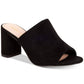 Madden Girl Women's Lorna Open Toe Slip on Heels Black Size 8