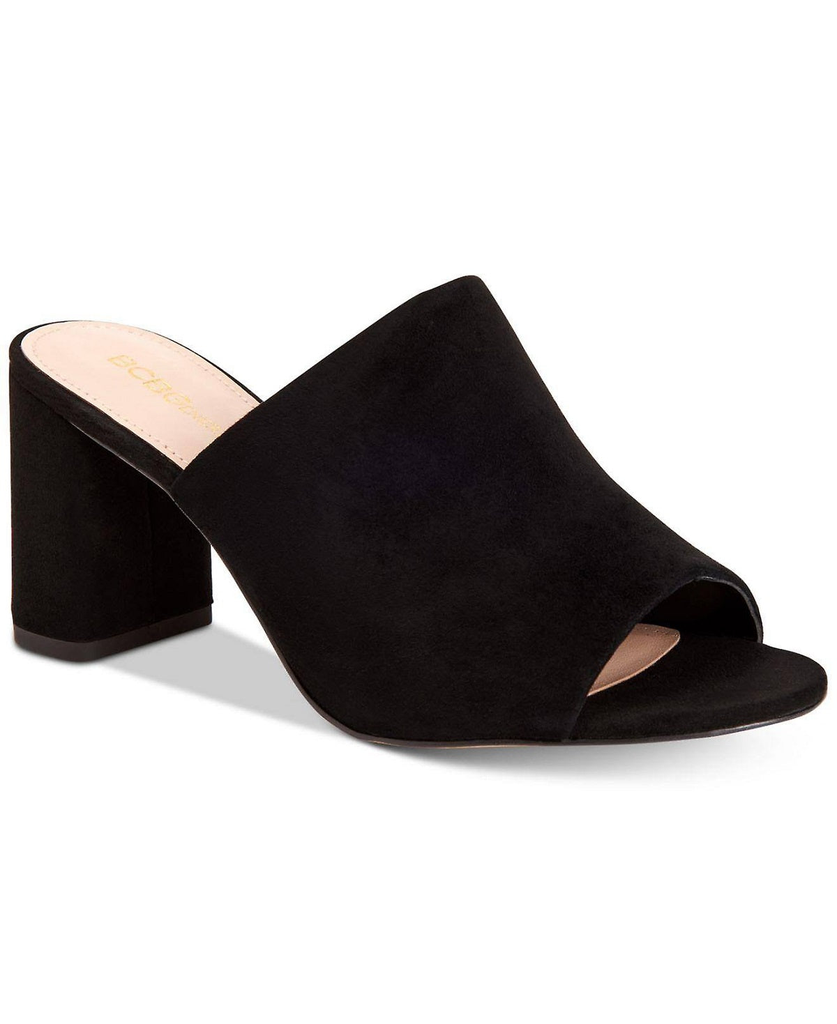 Madden Girl Women's Lorna Open Toe Slip on Heels Black Size 8