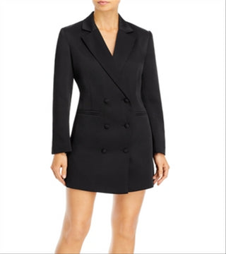 Lucy Paris Women's Two Button Blazer Dress Black Size Small