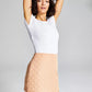 And Now This Women's Side Zip Quilted A Line Mini Skirt Orange Size Large