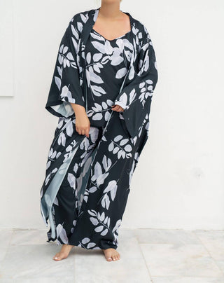 Isayes - Floral Maxi Robe - Plus
