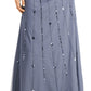 Papell Studio Women's Flutter Sleeve Embellished Gown Blue Size 14