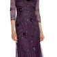 Adrianna Papell Women's Embellished Gown Purple Size 12