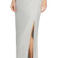 Adrianna Papell Women's Metallic Knit Sleeveless Gown Gray Size 6