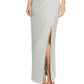 Adrianna Papell Women's Metallic Knit Sleeveless Gown Gray Size 14