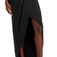 Aidan by Aidan Mattox Women's Strapless Feather Trim Gown Black Size 8