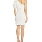 Adrianna Papell Women's Floral Applique Sheath Dress White Size 2