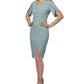 Adrianna Papell Women's Pearl Trim Cocktail Dress Blue Size 2