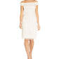 Adrianna Papell Women's Beaded Sequined Dress White Size 6
